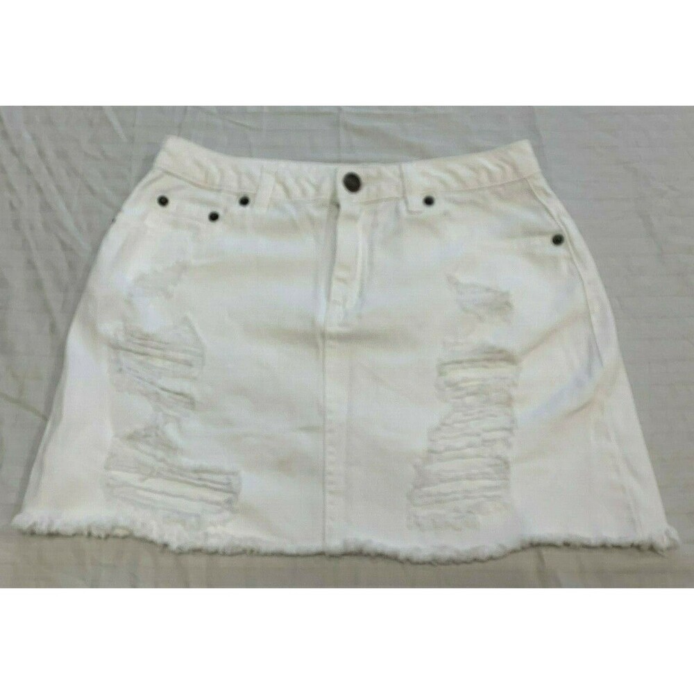 FOREVER 21 WOMENS JEANS DISTRESSED SKIRT SIZE S